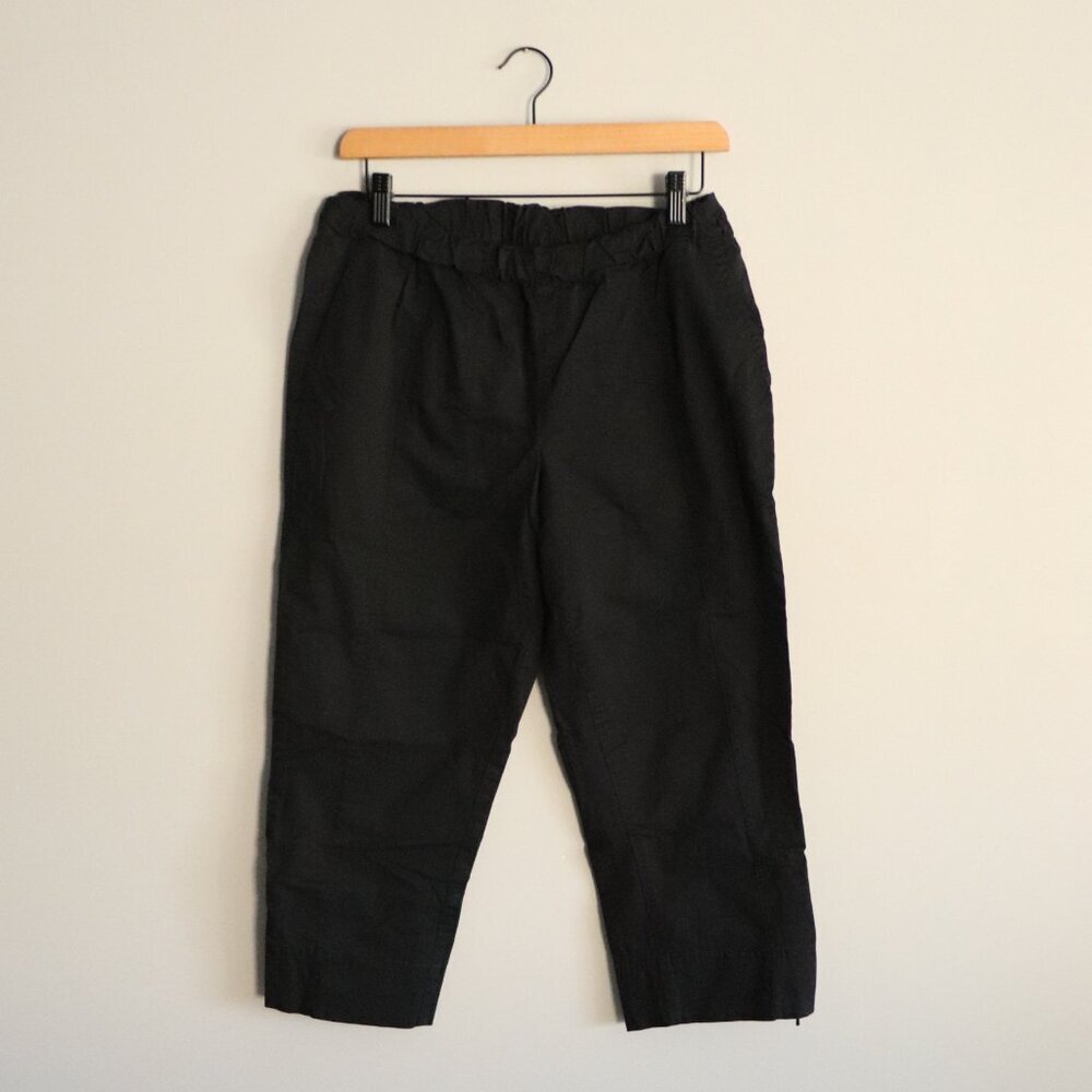 Columbia Women's Sz M Black Cropped Capri Pull On Stretch Hiking Stretch Pants‎